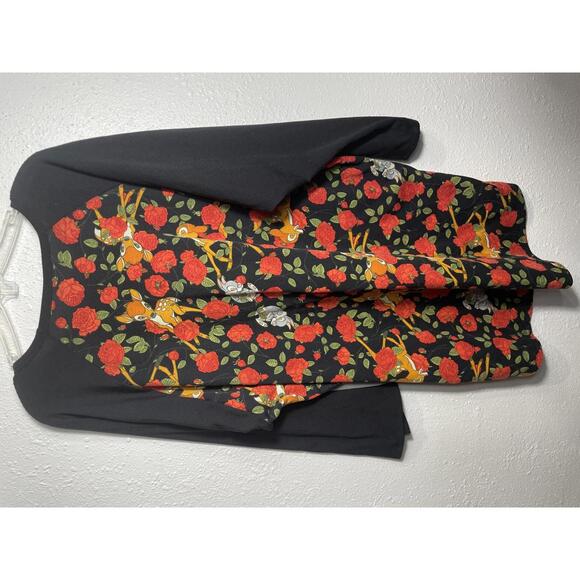 LuLaRoe Disney Bambi Blouse Top Women's XL Tunic Deer - Picture 4 of 6